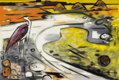 HERON'S BAY by Norah McGuinness, oil on canvas, sold Sep 2007