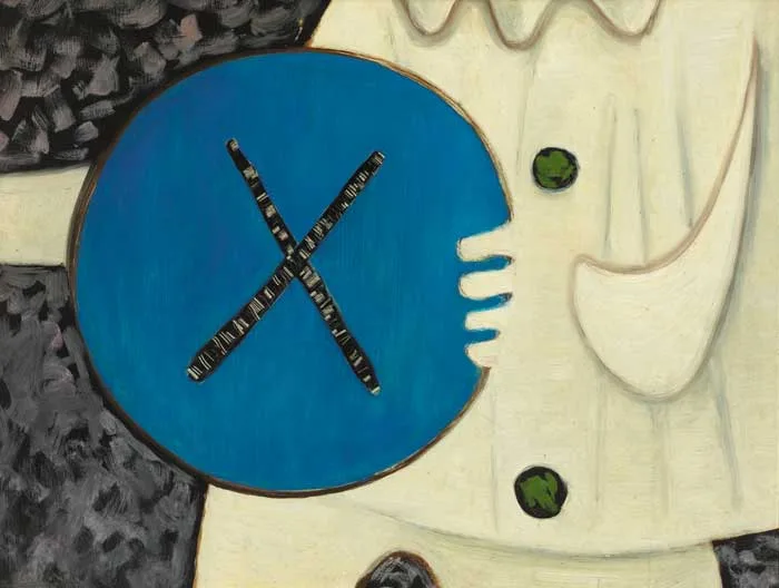 BLUE HOOP by Gerard Dillon, oil on board, offered Sep 2007