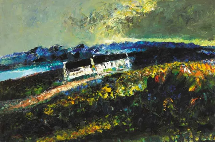 MOUNTAIN ROAD, COUNTY KERRY by Daniel O'Neill, oil on canvas, offered Sep 2007