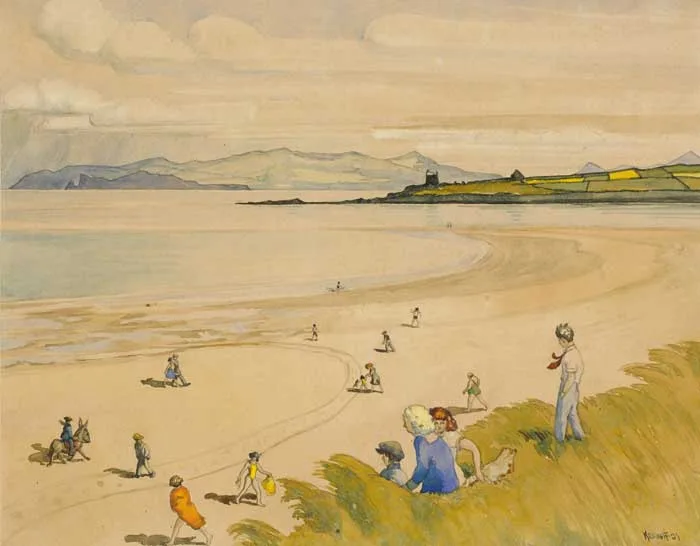 DONABATE, COUNTY DUBLIN by Harry Kernoff, 1939, watercolour over pencil, sold Sep 2007