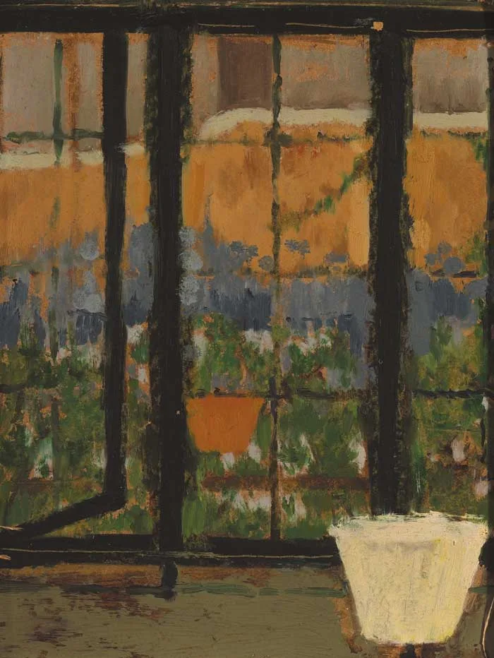 AUTUMN WINDOW by Derek Hill, oil on card, offered Sep 2007