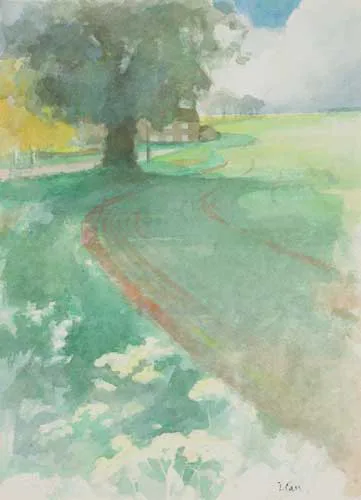 SPRING CORN by Tom Carr, 1987, watercolour, offered Sep 2007