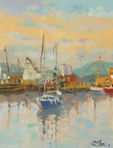 HARBOUR, ARKLOW by Liam Treacy, 1999, oil on canvas, sold Sep 2007