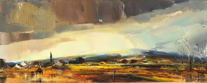 Kenneth Webb, STORM CLOUDS, COUNTY DOWN, oil on canvas