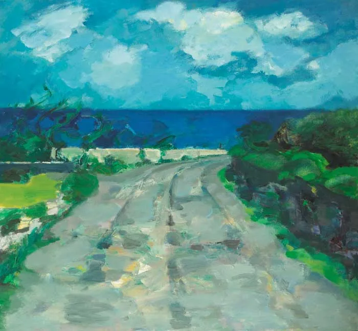 Clement McAleer, ROAD TO LACKAN BAY, COUNTY MAYO, oil on canvas
