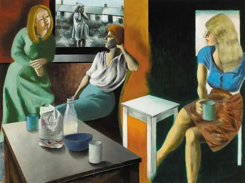 BOREDOM by Marian Jeffares, oil on canvas board, sold Sep 2007