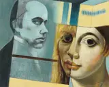 Marian Jeffares, UNTITLED (FACES IN PRISMS)