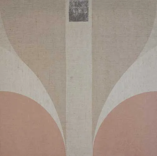 FONTANA II by Patrick Scott, tempera with palladium leaf, offered Apr 2007