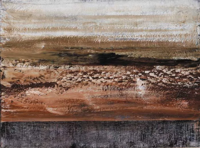 THE BEACH by Seán McSweeney, 1964, oil on canvas, sold Apr 2007