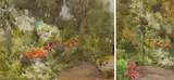 Mildred Anne Butler, HERBACEOUS BORDER WITH GARDEN BENCH and WOODLAND PATH, KILMURRAY (A PAIR)