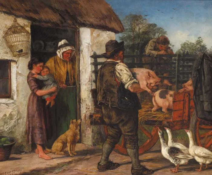 Gregor Grey, A PARTING GLANCE, 1894, oil on canvas