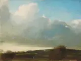 Tom Carr, VIEW OF A COTTAGE ACROSS FIELDS