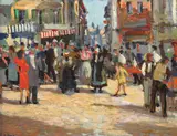 James Le Jeune, BRETON MARKET SCENE, circa 1950s