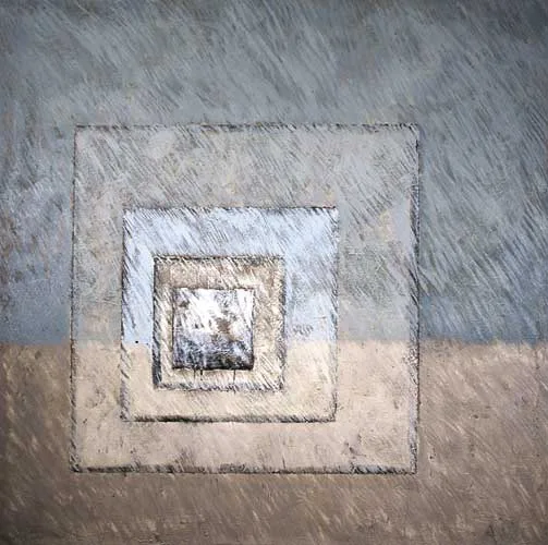 Helen Comerford, ROUSSILLON OCHRE MINES SERIES II, encaustic on linen