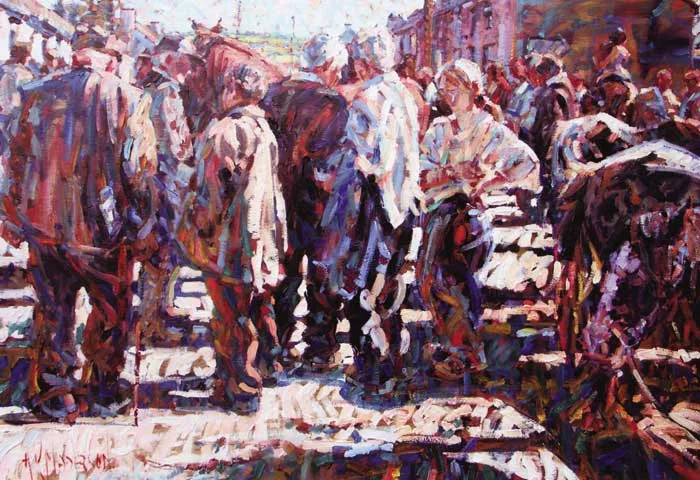 Arthur K. Maderson, THE SUMMING UP, EVENING, TALLOW HORSE FAIR, oil on board