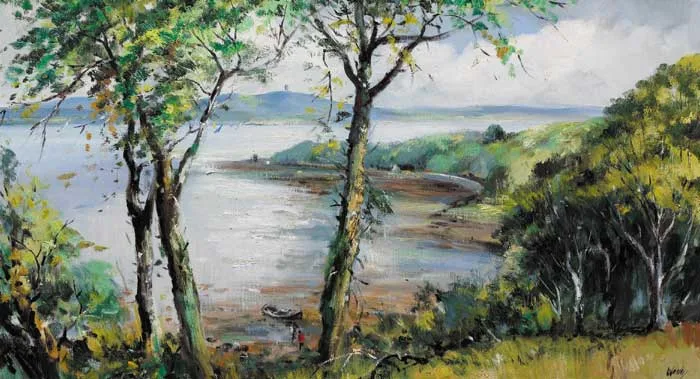 SCRABO FROM MOUNT STEWART by Kenneth Webb, oil on canvas, sold Dec 2006