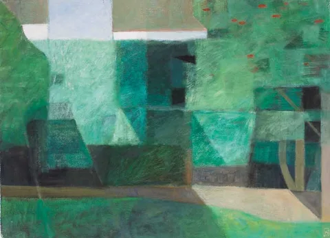 Joe Dunne, GARDEN, tempera on paper