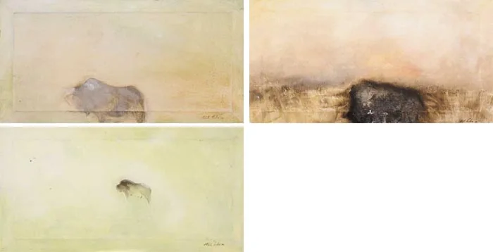 IN THE LIGHT, 1991 (TRIPTYCH) by Michelle Souter, oil on panel, sold Dec 2006