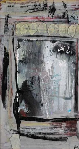 John Kingerlee, COMPOSITION, 1991, mixed media on board