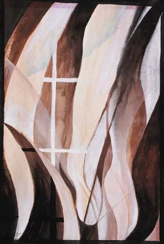 Ralph Cusack, WINDOW AND CURTAINS, 1944, watercolour and gouache on paper