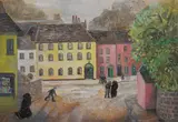 Sylvia Margaret Phillips, FIGURES HURRYING ALONG A STREET