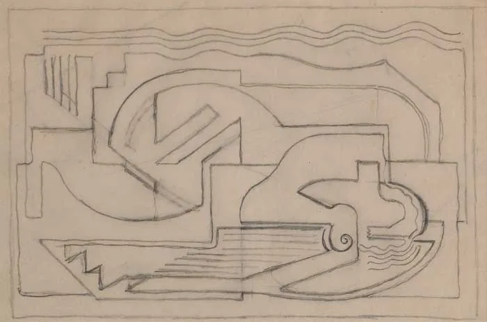 UNTITLED by Mainie Jellett, pencil on paper, sold Dec 2006