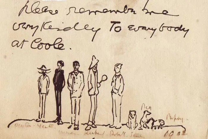 PLEASE REMEMBER ME by Jack Butler Yeats, 1902, pen and ink on paper, sold Dec 2006