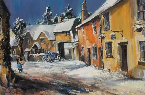 Kenneth Webb, CASTLE COMBE, WILTSHIRE, oil on canvas