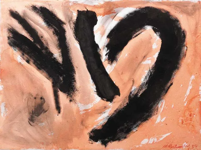 Michael Mulcahy, ORANGE ABSTRACT, watercolour