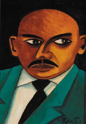 HEAD OF A MAN by Graham Knuttel, oil on canvas, sold Dec 2006