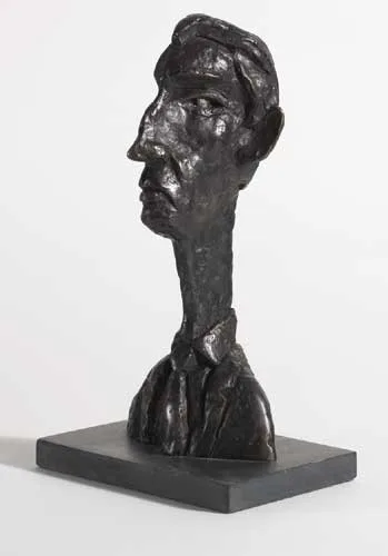 SELF PORTRAIT by Graham Knuttel, bronze, sold Dec 2006