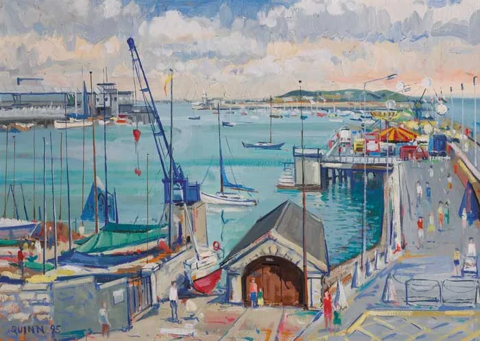Brian Quinn, EAST PIER, DUN LAOGHAIRE HARBOUR, 1995, oil on board