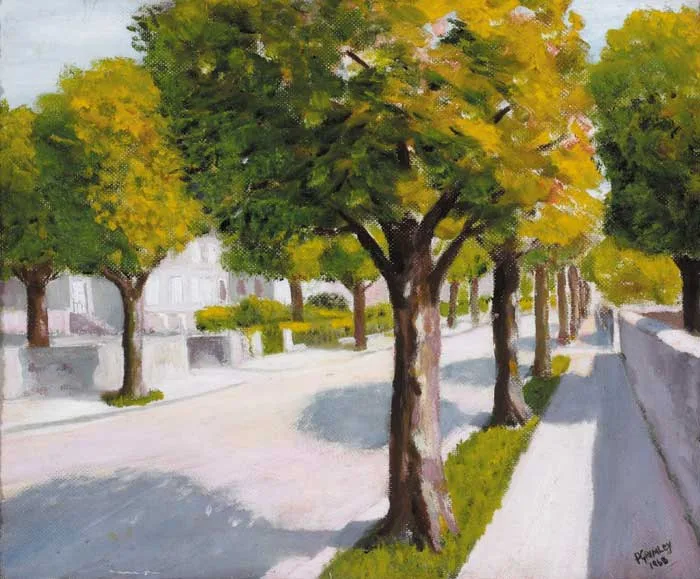 RAGLAN ROAD, DUBLIN by P. Grimley, 1962, oil on board, offered Dec 2006