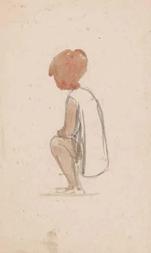CHILD by Michael Healy, watercolour, sold Dec 2006
