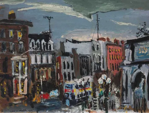 Liam C. Martin, ST STEPHEN'S GREEN, DUBLIN, 1965, oil on board