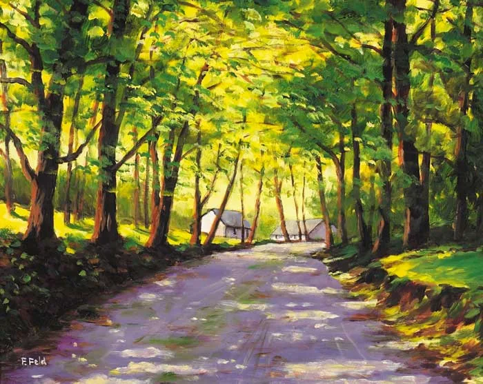 Frank Feld, SUMMER SHADOWS, LEENANE, COUNTY GALWAY, oil on board