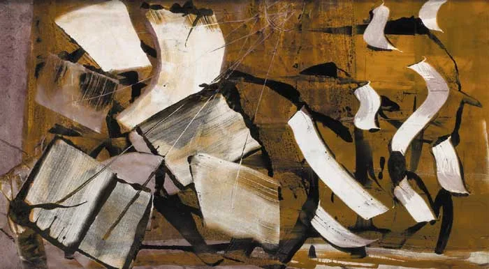 Gerard Dillon, ABSTRACT COMPOSITION, gouache on paper laid on board