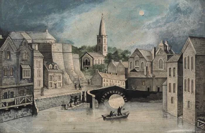 John Fitzgerald, ELIZABETH FORT AND OLD SAINT FINBARR'S, CORK, 1798 (FROM THE PARAPET OF SOUTH GATE), watercolour with pen and ink