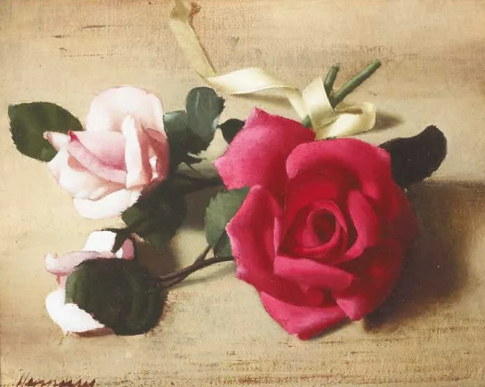 ROSES by Patrick Hennessy, oil on canvas, sold Feb 2007