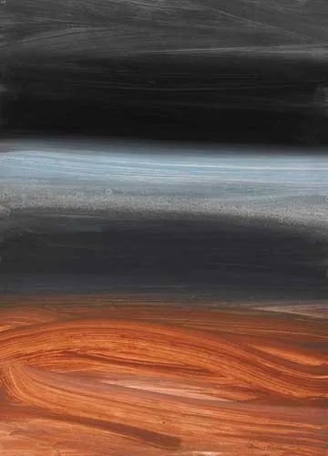 Anne Madden, MOUNT CALLAN, COUNTY CLARE, 1972, oil on paper