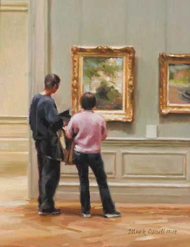 Mark O'Neill, APPRECIATING MONET, 2004, oil on board