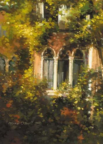 ITALIAN WINDOW by Mark O'Neill, 1997, oil on board, sold Feb 2007