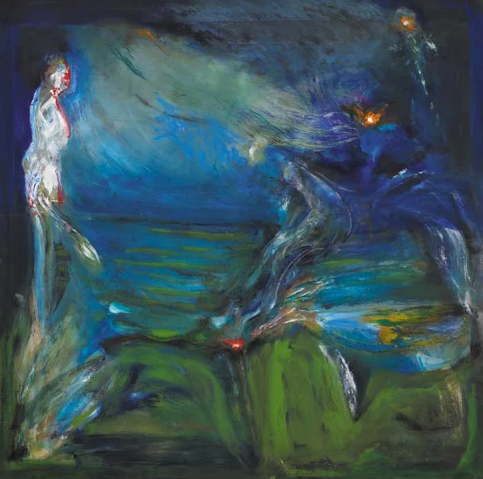 ICARUS by Noel Sheridan, 1998, oil on panel, sold Feb 2007