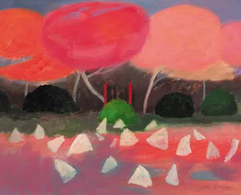 Jean Duncan, THE LOTUS FLOWERS ARE DYING, oil on canvas