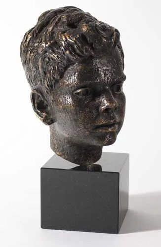 John Sherlock, IRISH YOUTH, bonze mounted on a marble base