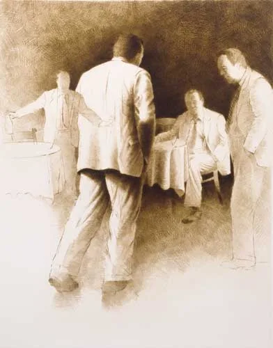 Guy Gladwell, PETER LANGAN, etching (no. 48 from an edition of 80)