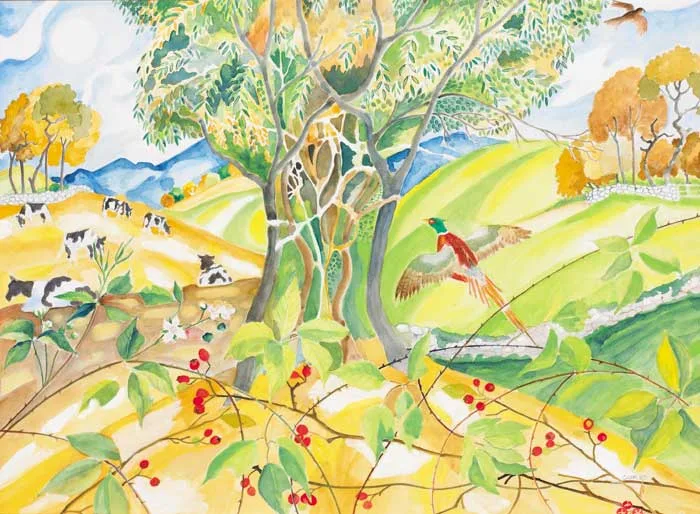 Beatrice Chapleo, THE PHEASANT, gouache