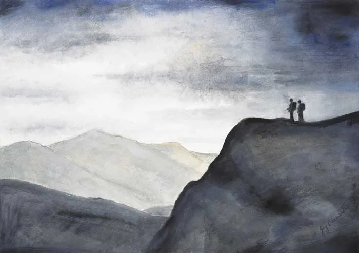 Joy Clements, MOURNE MOUNTAIN GRANDEUR, watercolour