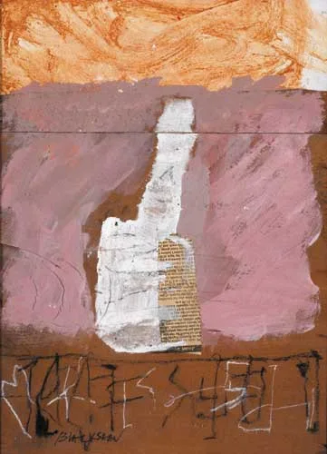 WHITE OBJECT II by Basil Blackshaw, acrylic on paper laid on board, sold Nov 2006