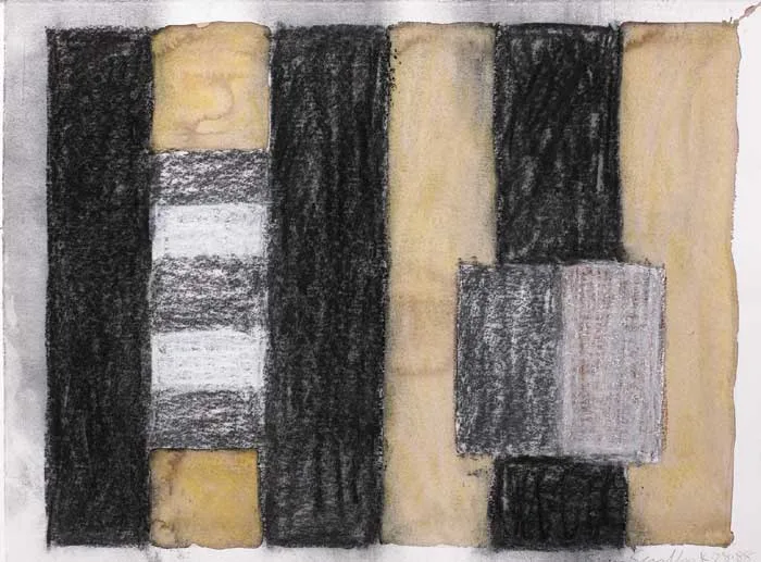 UNTITLED by Sean Scully, 1988, pastel and watercolour on Waterford paper, sold Nov 2006
